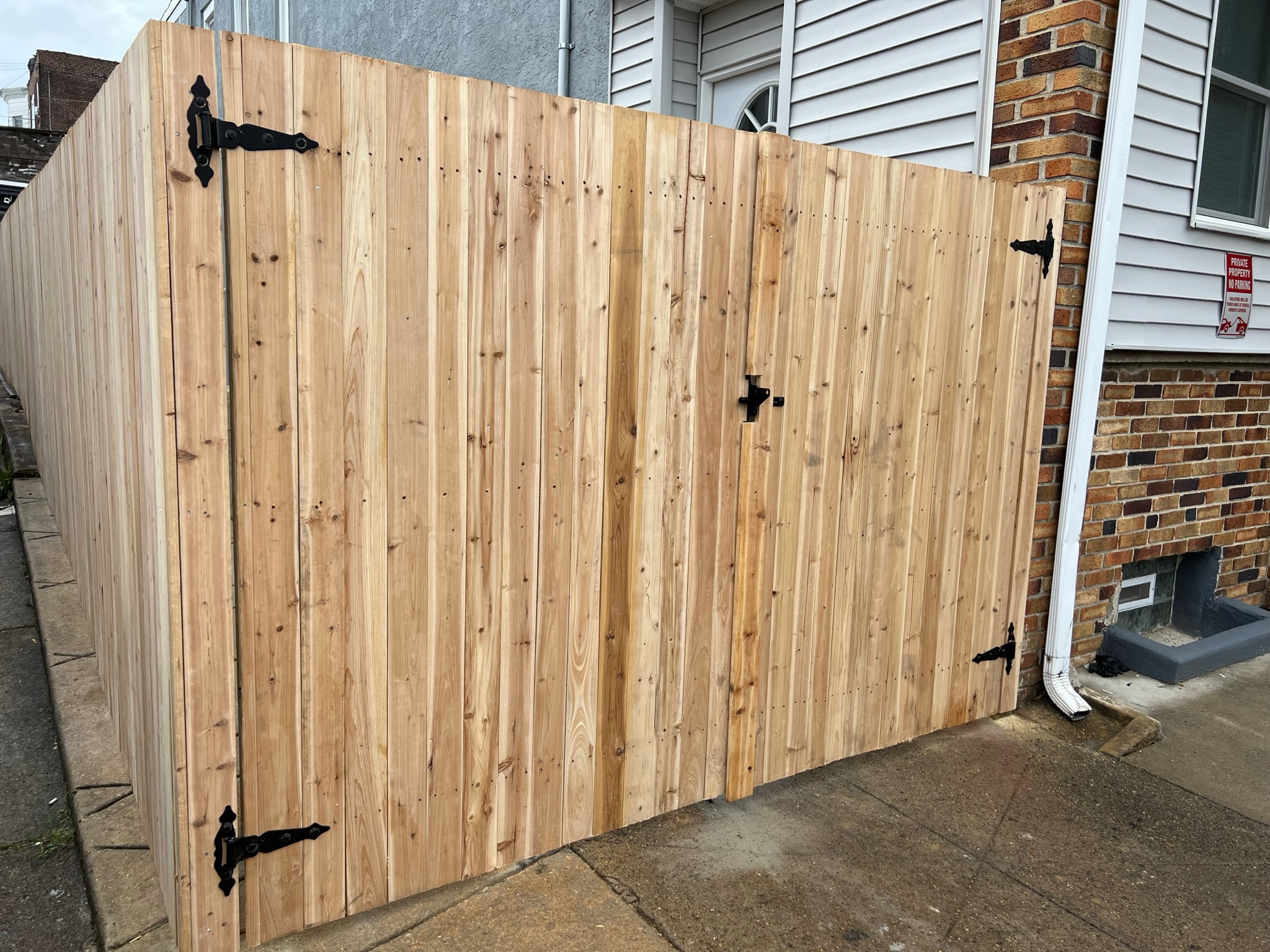Wood fence installation 11